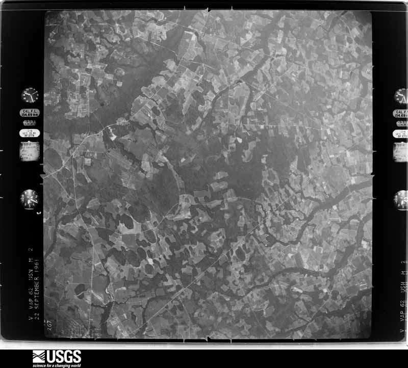 U.S. Geological Survey aerial photograph, 1961-10-01, scale 1:60000