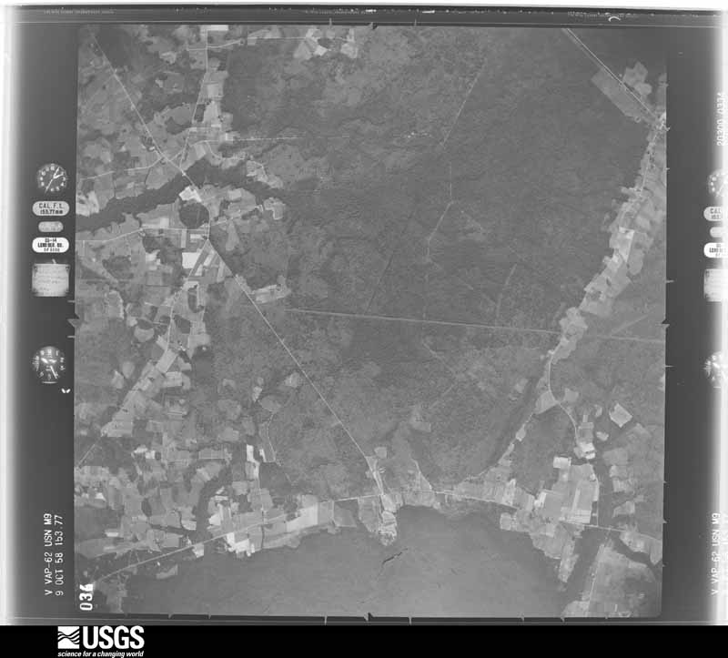 U.S. Geological Survey aerial photograph, 1958-01-01, scale 1:40000