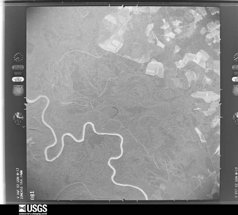 U.S. Geological Survey aerial photograph, 1958-01-01, scale 1:40000