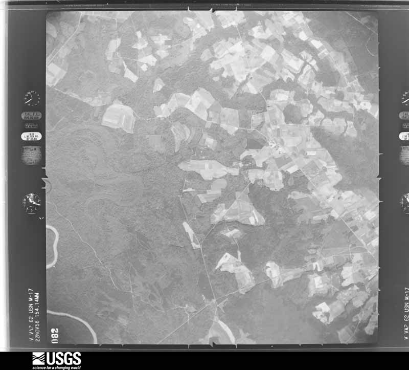 U.S. Geological Survey aerial photograph, 1958-01-01, scale 1:40000