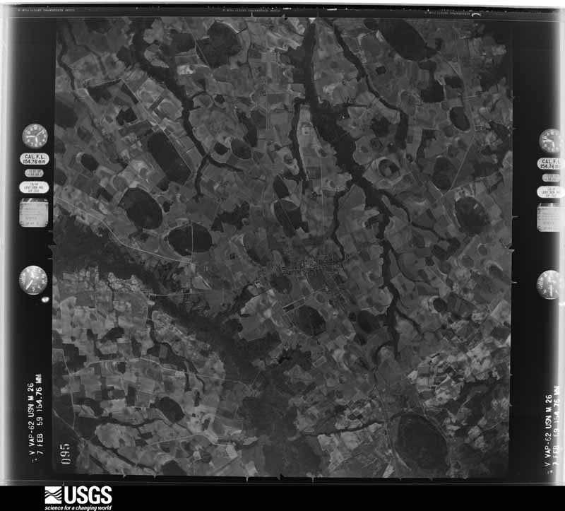 U.S. Geological Survey aerial photograph, 1957-02-01, scale 1:40000
