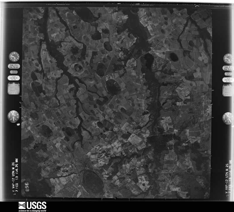 U.S. Geological Survey aerial photograph, 1957-02-01, scale 1:40000