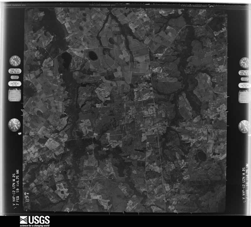 U.S. Geological Survey aerial photograph, 1957-02-01, scale 1:40000