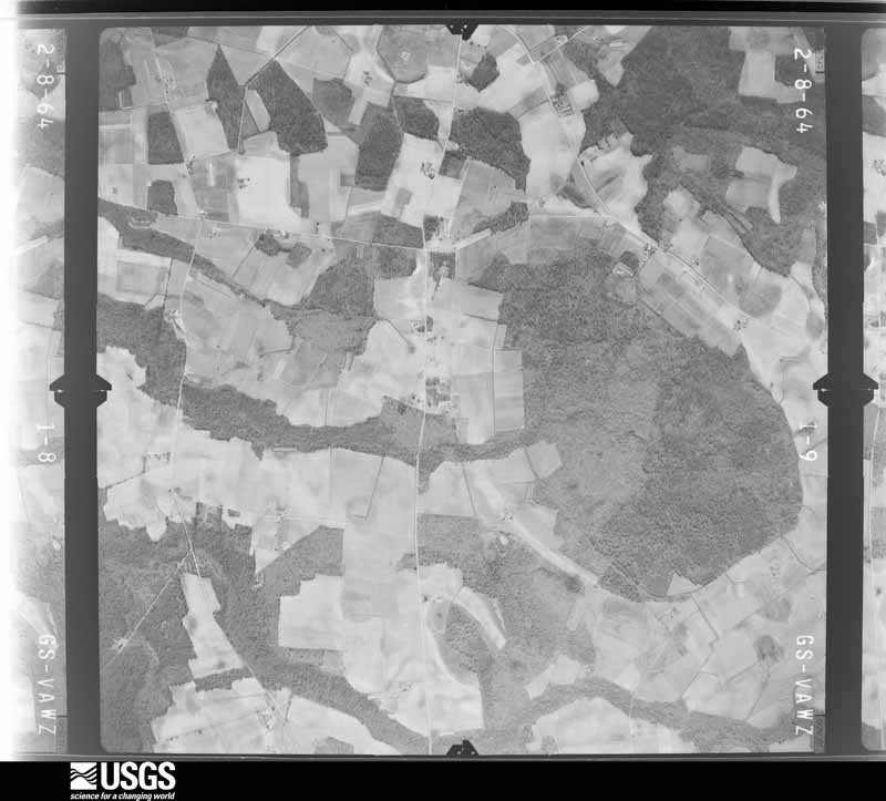 U.S. Geological Survey aerial photograph, 1964-02-08, scale 1:19000