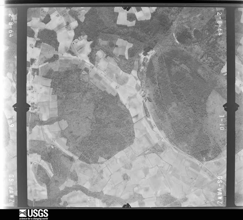 U.S. Geological Survey aerial photograph, 1964-02-08, scale 1:19000