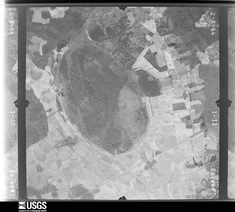 U.S. Geological Survey aerial photograph, 1964-02-08, scale 1:19000
