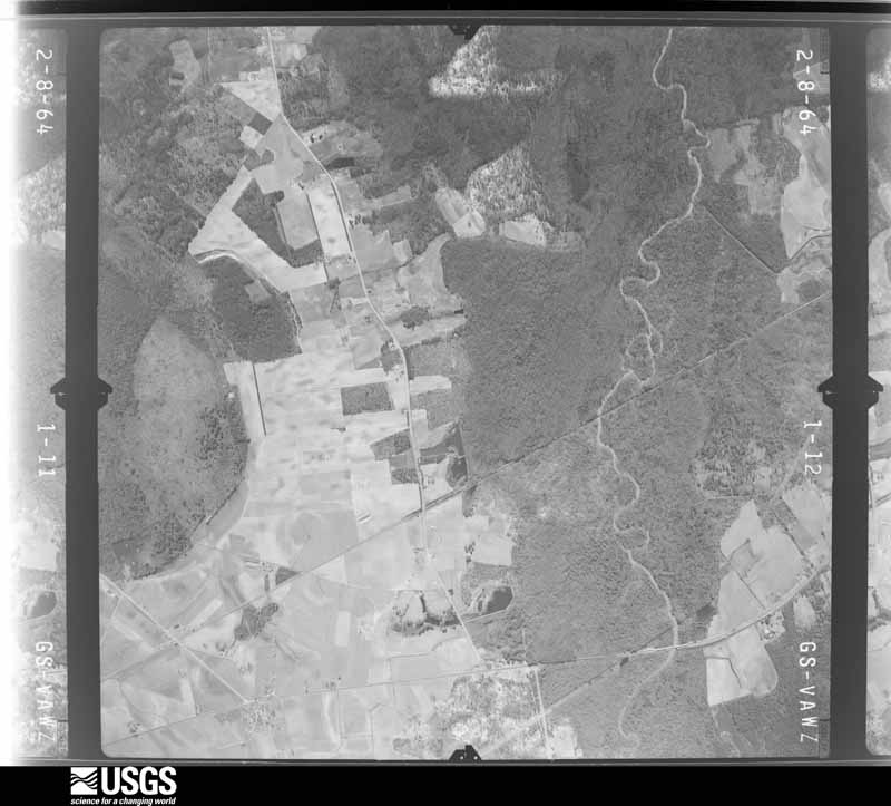 U.S. Geological Survey aerial photograph, 1964-02-08, scale 1:19000