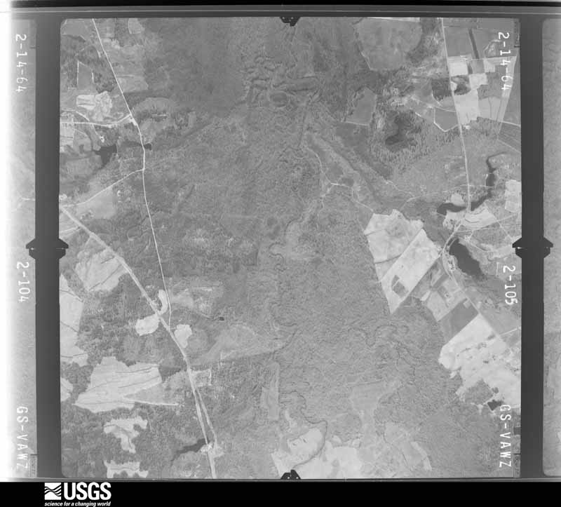 U.S. Geological Survey aerial photograph, 1964-02-14, scale 1:19000
