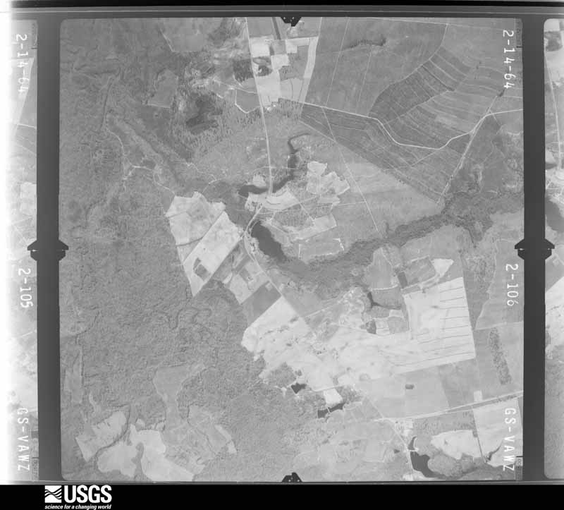 U.S. Geological Survey aerial photograph, 1964-02-14, scale 1:19000