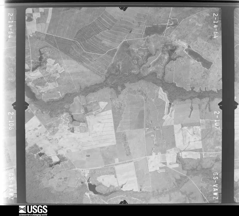 U.S. Geological Survey aerial photograph, 1964-02-14, scale 1:19000