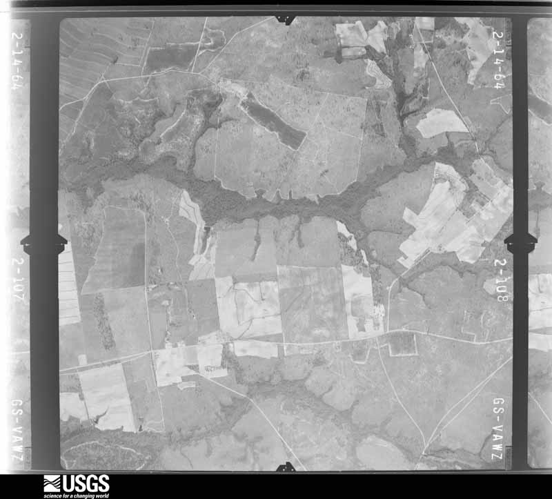 U.S. Geological Survey aerial photograph, 1964-02-14, scale 1:19000