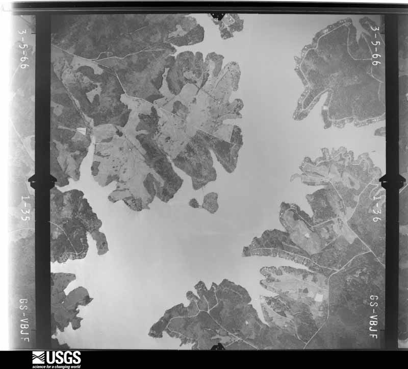 U.S. Geological Survey aerial photograph, 1966-03-05, scale 1:19000
