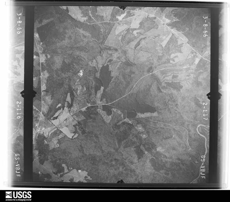 U.S. Geological Survey aerial photograph, 1966-03-08, scale 1:19000