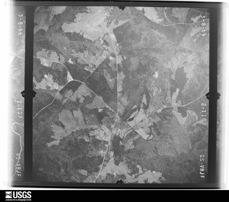 U.S. Geological Survey aerial photograph, 1966-03-08, scale 1:19000