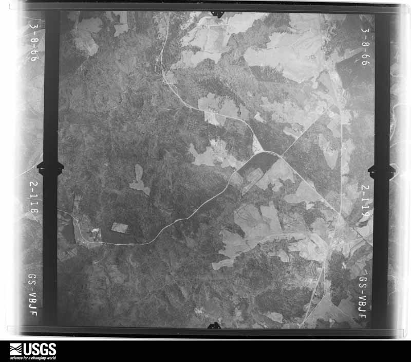 U.S. Geological Survey aerial photograph, 1966-03-08, scale 1:19000