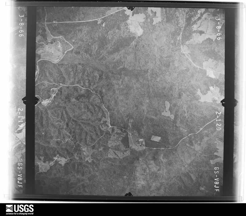 U.S. Geological Survey aerial photograph, 1966-03-08, scale 1:19000