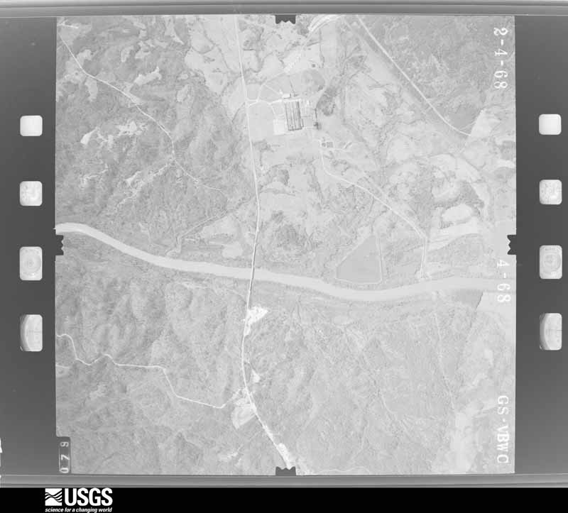 U.S. Geological Survey aerial photograph, 1968-02-04, scale 1:19000