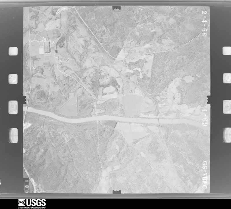 U.S. Geological Survey aerial photograph, 1968-02-04, scale 1:19000