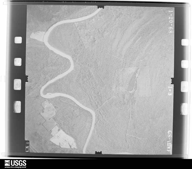 U.S. Geological Survey aerial photograph, 1968-01-20, scale 1:19000