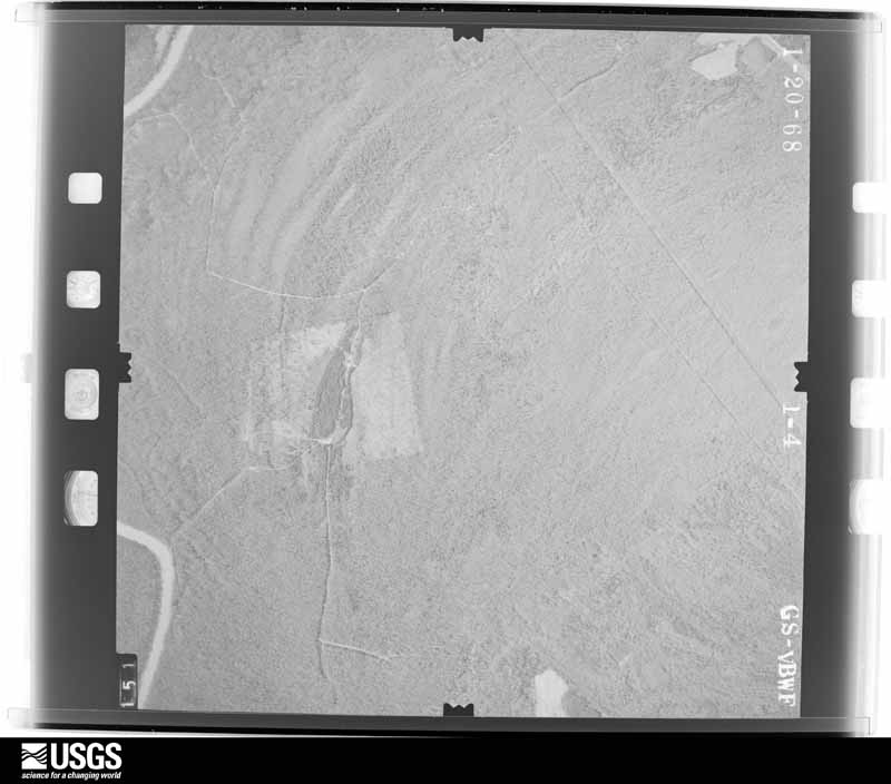 U.S. Geological Survey aerial photograph, 1968-01-20, scale 1:19000
