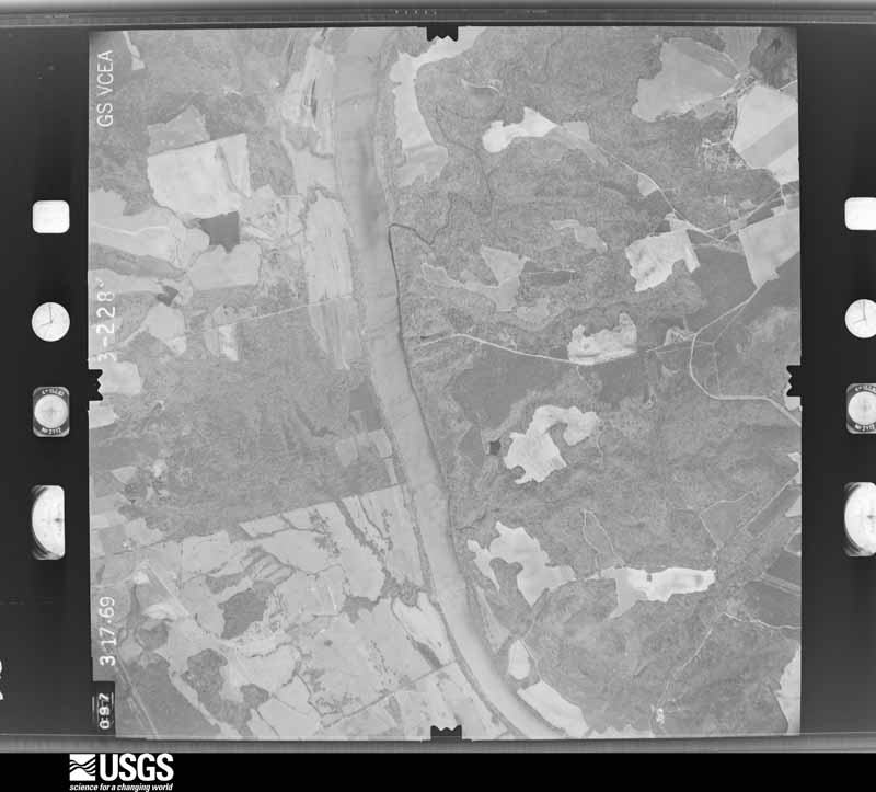 U.S. Geological Survey aerial photograph, 1969-03-17, scale 1:19000