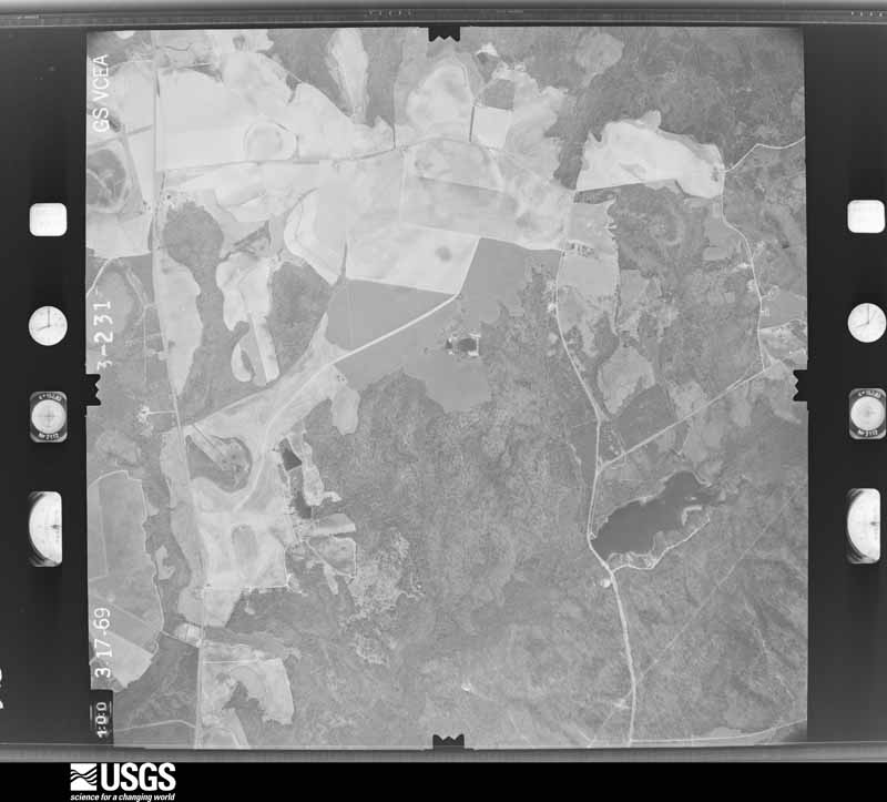 U.S. Geological Survey aerial photograph, 1969-03-17, scale 1:19000