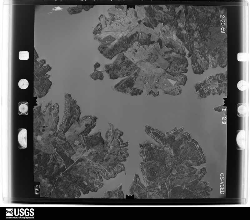 U.S. Geological Survey aerial photograph, 1969-02-20, scale 1:19000