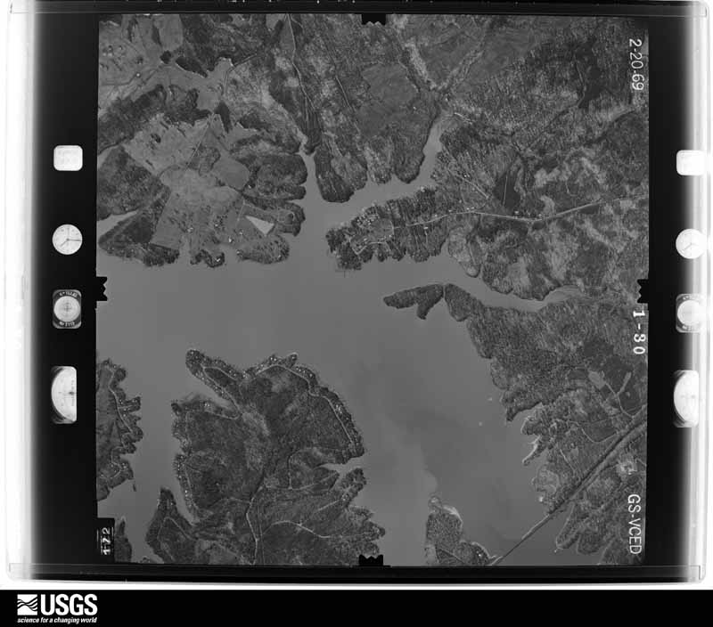U.S. Geological Survey aerial photograph, 1969-02-20, scale 1:19000