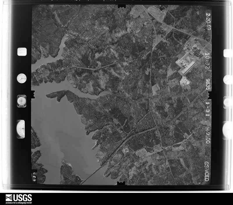 U.S. Geological Survey aerial photograph, 1969-02-20, scale 1:19000