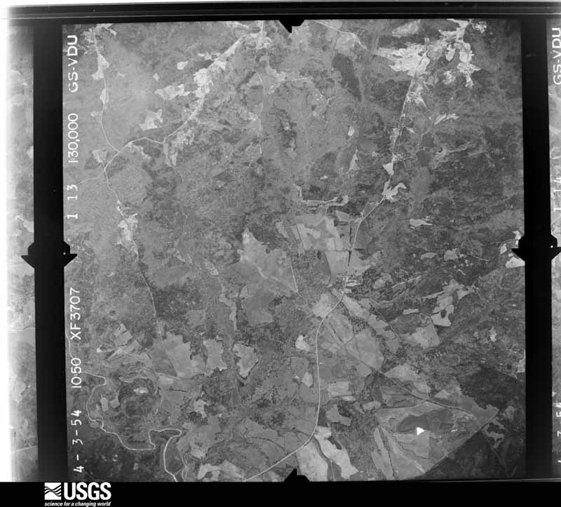 U.S. Geological Survey aerial photograph, 1954-04-03, scale 1:30000