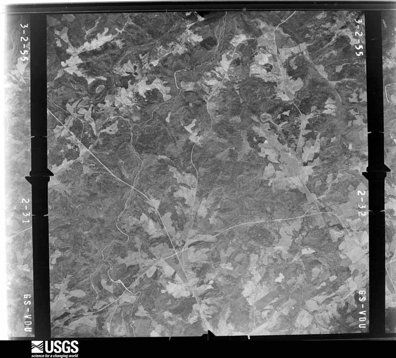 U.S. Geological Survey aerial photograph, 1955-03-02, scale 1:30000