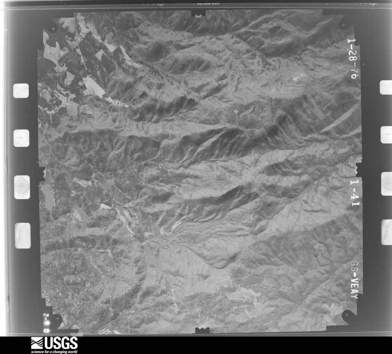 U.S. Geological Survey aerial photograph, 1976-02-23, scale 1:33000