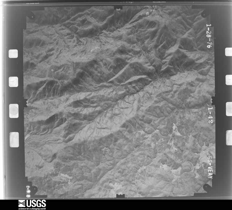 U.S. Geological Survey aerial photograph, 1976-02-23, scale 1:33000