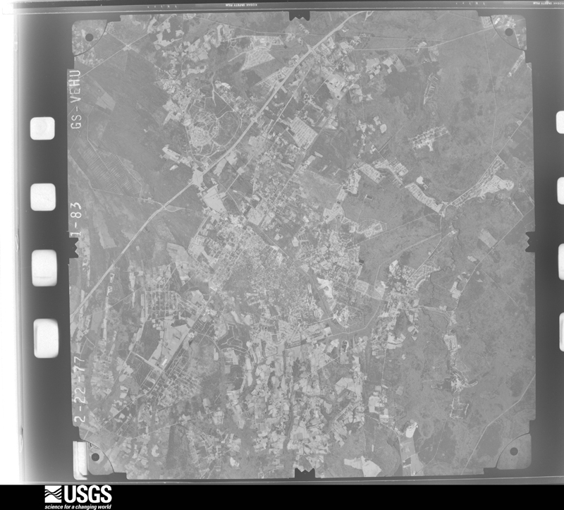 U.S. Geological Survey aerial photograph, 1977-03-01, scale 1:80000