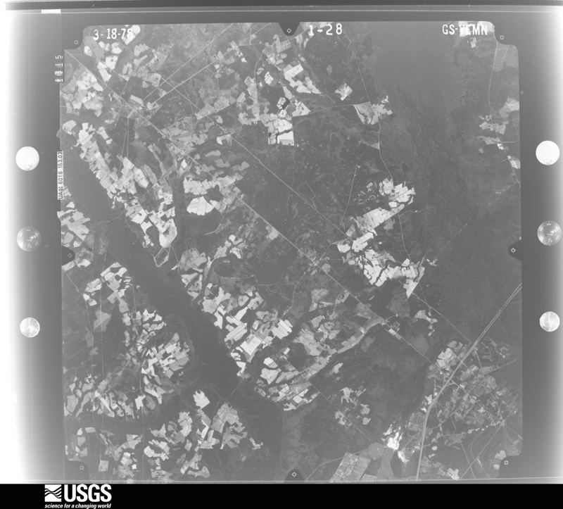 U.S. Geological Survey aerial photograph, 1978-03-18, scale 1:80000