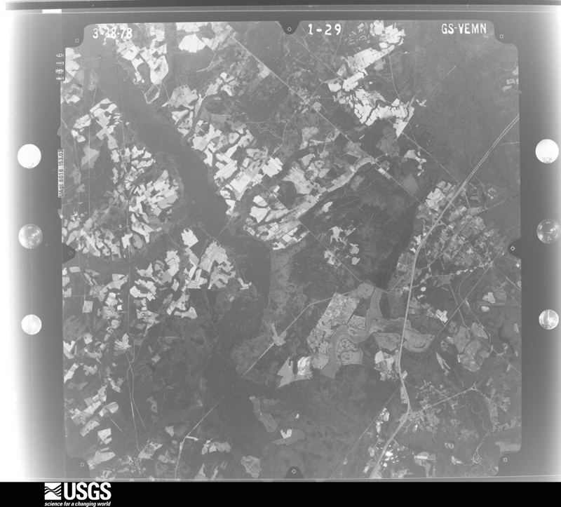 U.S. Geological Survey aerial photograph, 1978-03-18, scale 1:80000