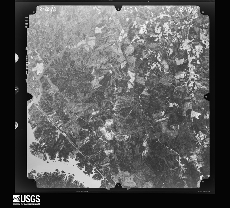 U.S. Geological Survey aerial photograph, 1978-03-01, scale 1:80000