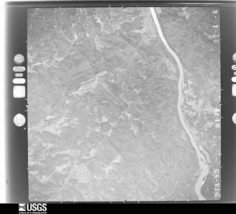 U.S. Geological Survey aerial photograph, 1956-03-01, scale 1:31000