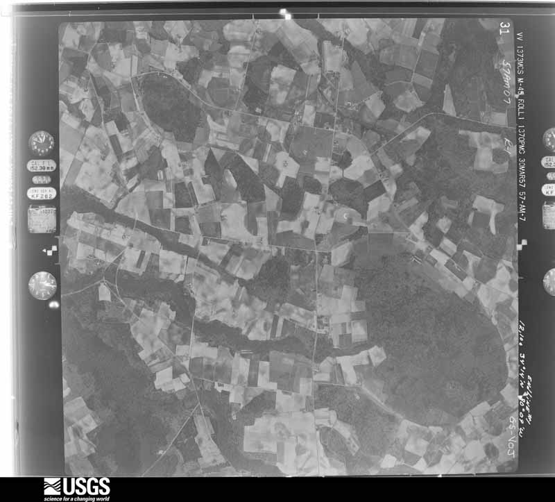 U.S. Geological Survey aerial photograph, 1957-03-30, scale 1:24000