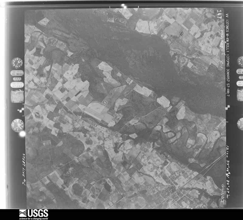 U.S. Geological Survey aerial photograph, 1957-03-30, scale 1:24000