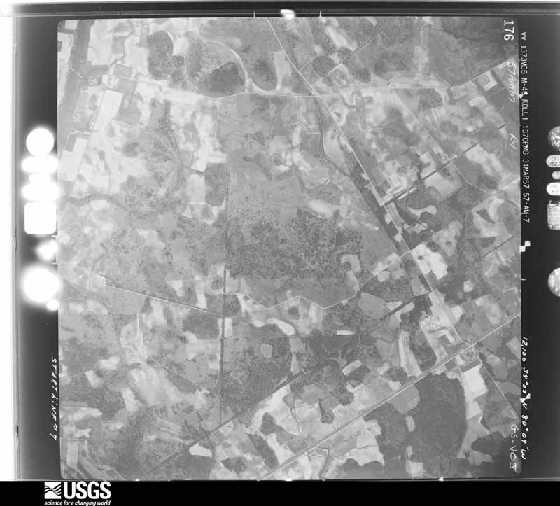 U.S. Geological Survey aerial photograph, 1957-03-31, scale 1:24000
