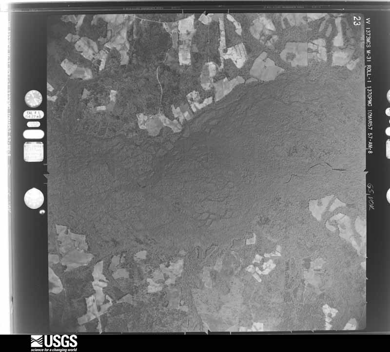 U.S. Geological Survey aerial photograph, 1957-03-10, scale 1:24000