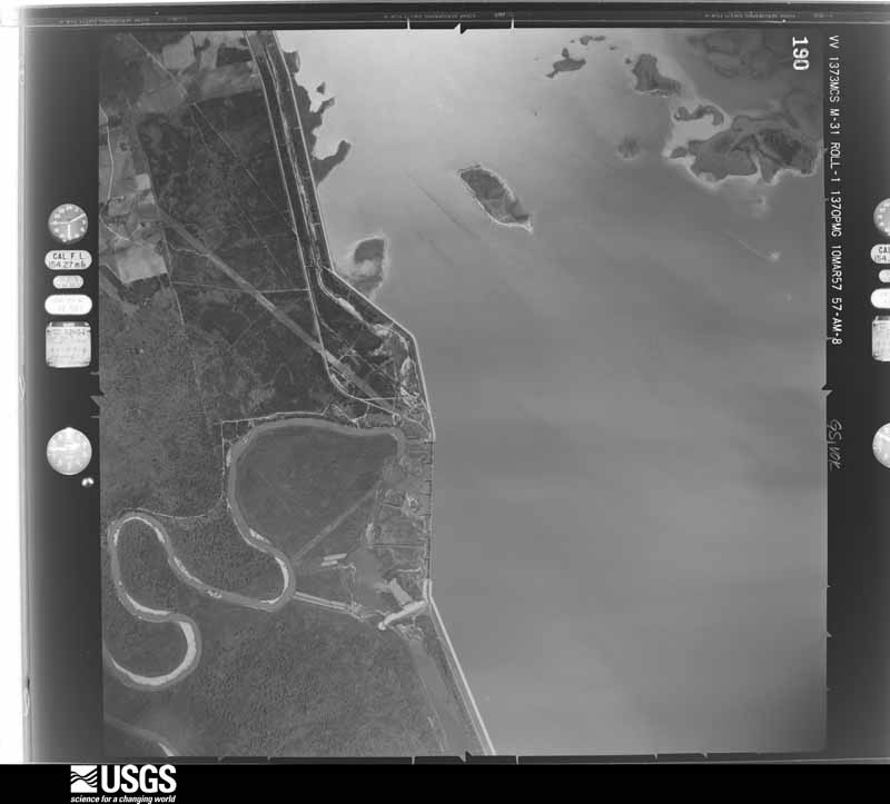 U.S. Geological Survey aerial photograph, 1957-03-10, scale 1:24000