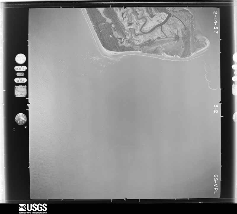 U.S. Geological Survey aerial photograph, 1957-02-14, scale 1:24000