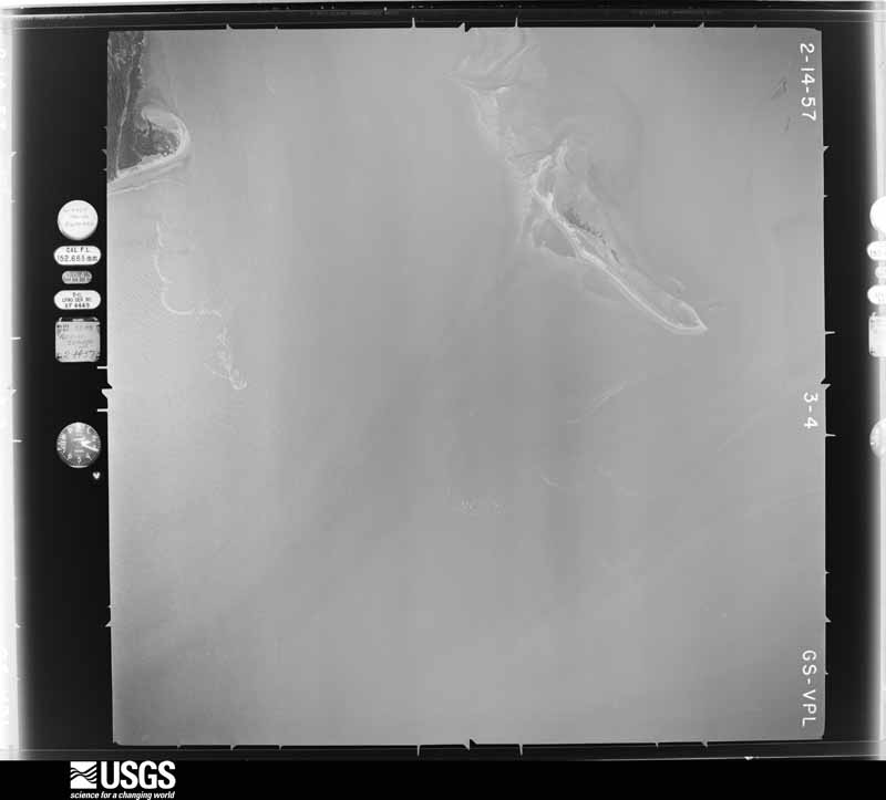 U.S. Geological Survey aerial photograph, 1957-02-14, scale 1:24000
