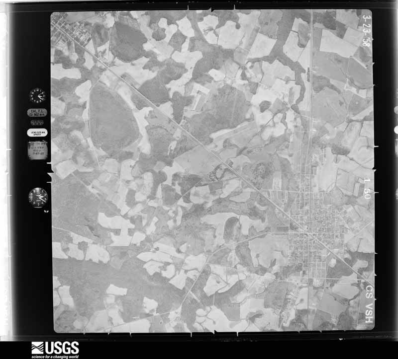 U.S. Geological Survey aerial photograph, 1958-03-23, scale 1:24400