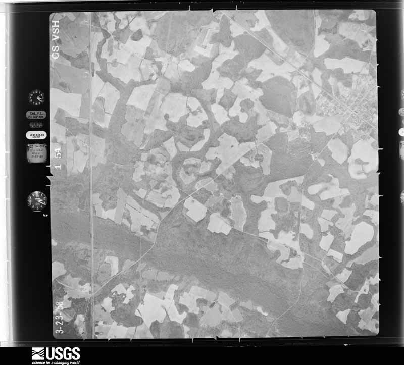 U.S. Geological Survey aerial photograph, 1958-03-23, scale 1:24400