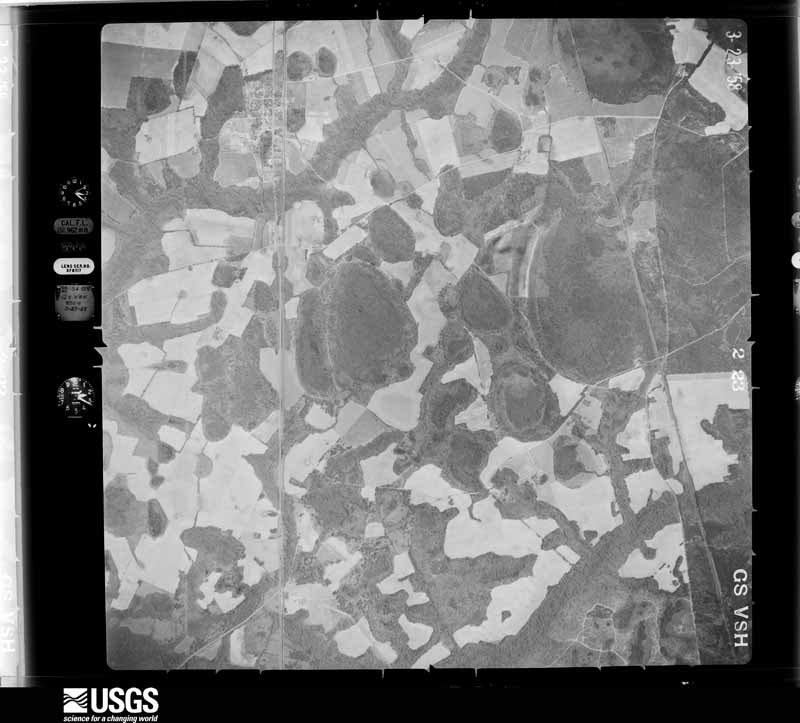 U.S. Geological Survey aerial photograph, 1958-03-23, scale 1:24400