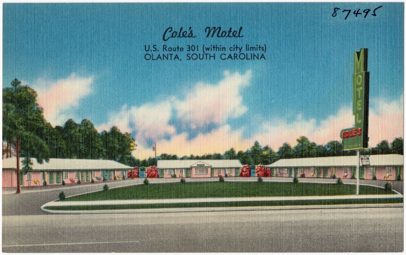 Cole's Motel, U.S. Route 301 (within city limits) Olanta, South Carolina, Boston Public Library - undated