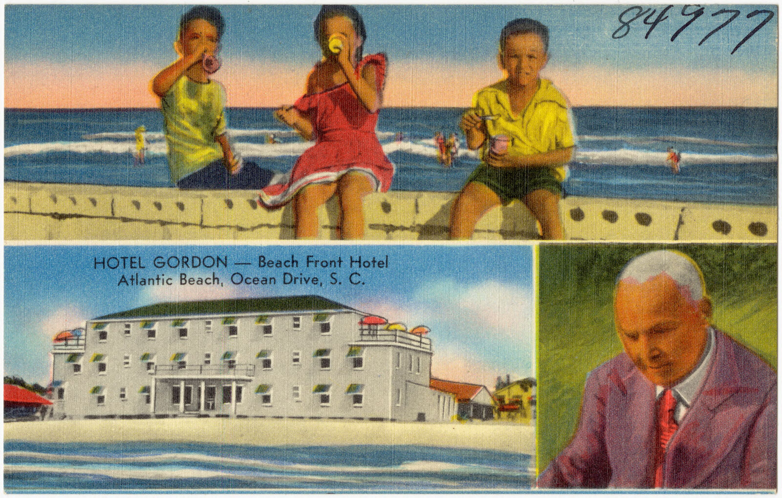 Hotel Gordon -- Beach front hotel, Atlantic Beach, Ocean Drive, S. C., Boston Public Library - undated
